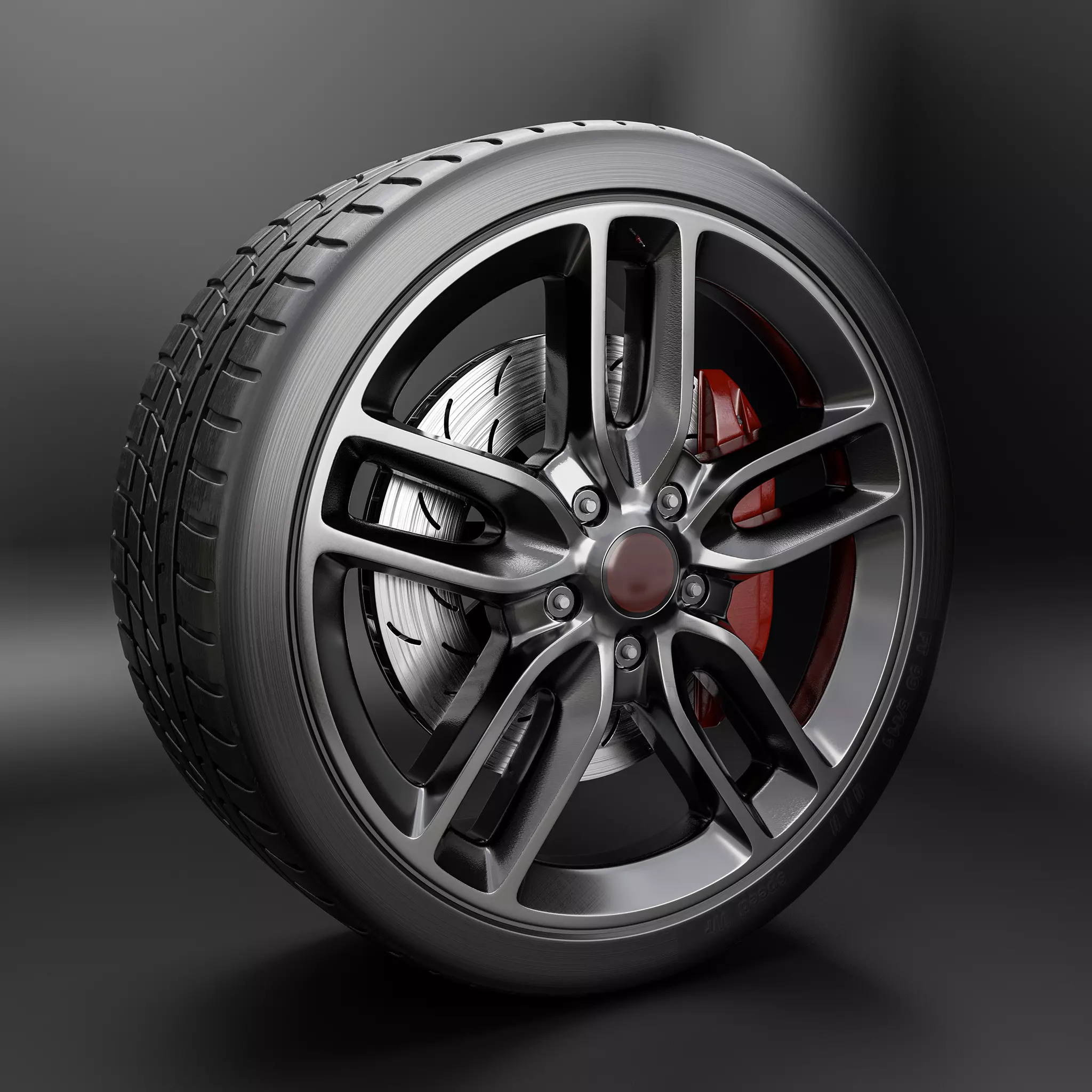 c rim tire 3D model_1