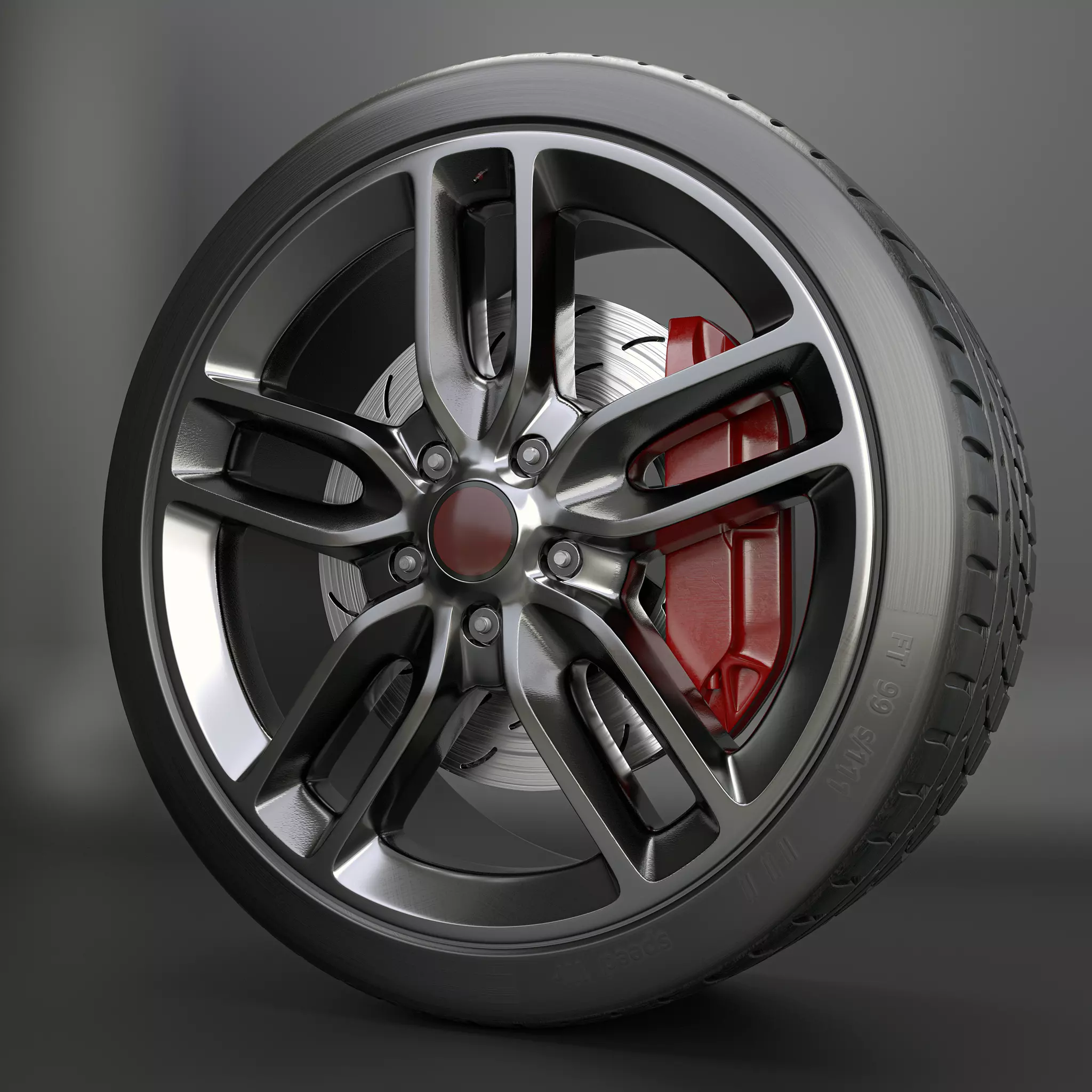 c rim tire 3D model_0