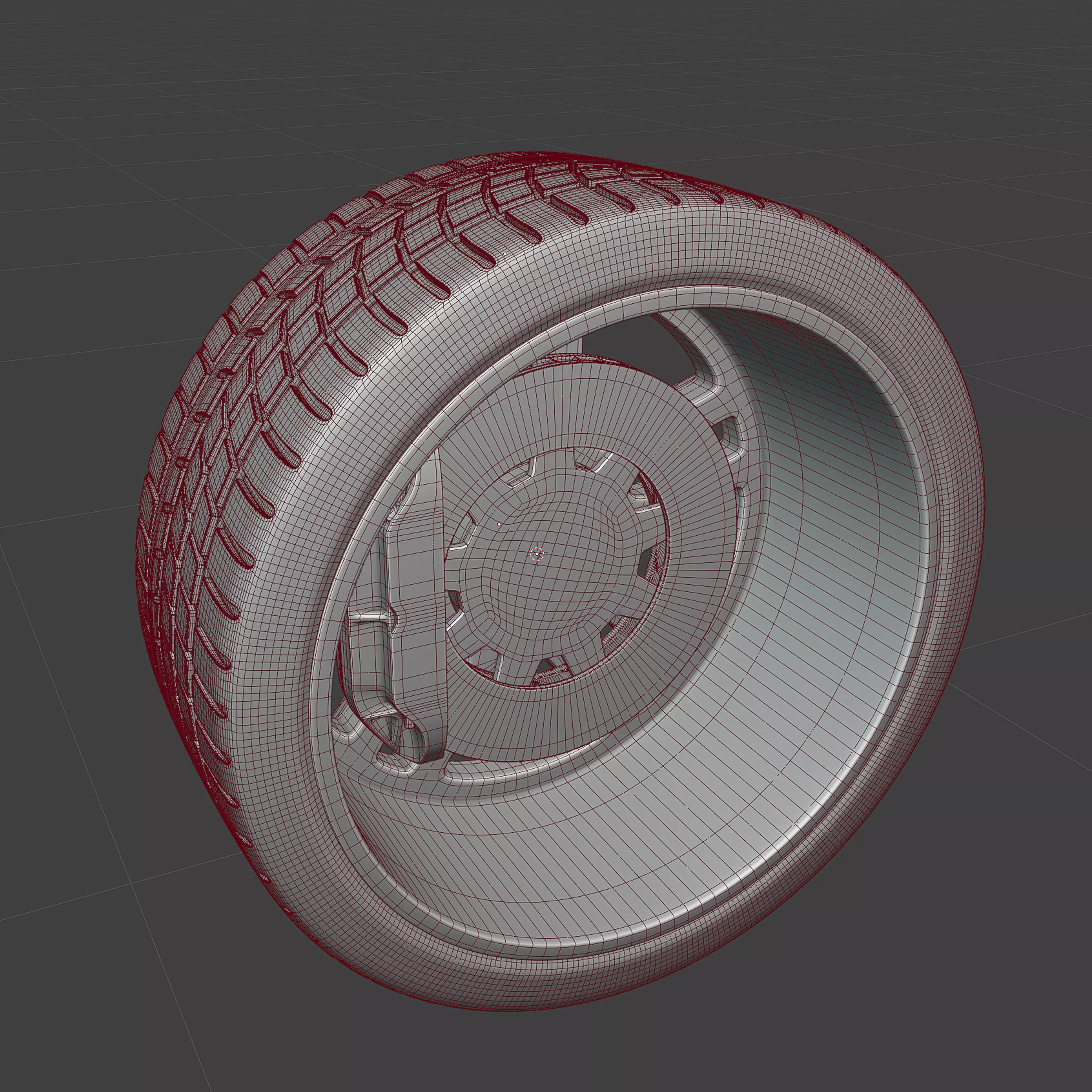 c rim tire 3D model_11