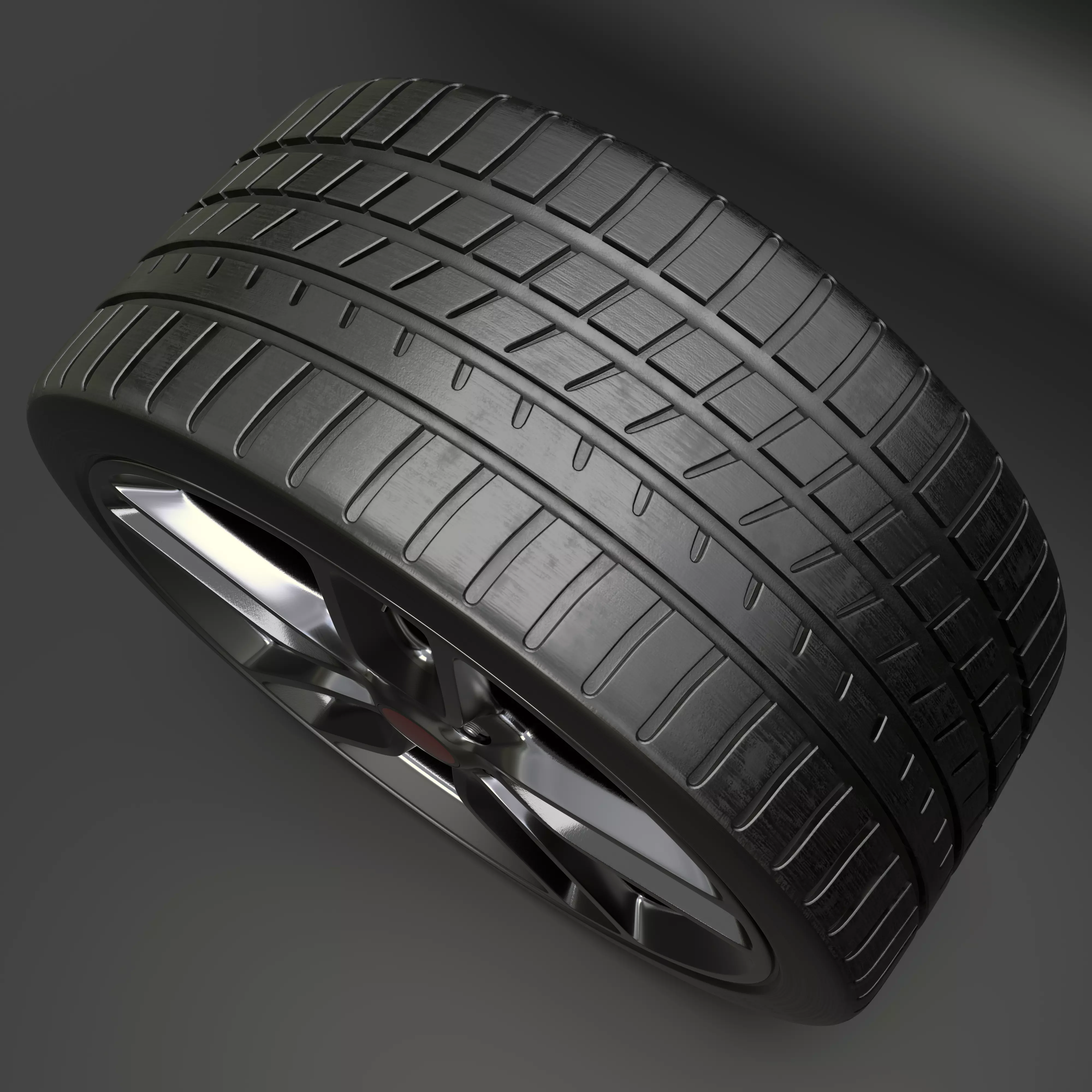 c rim tire 3D model_2