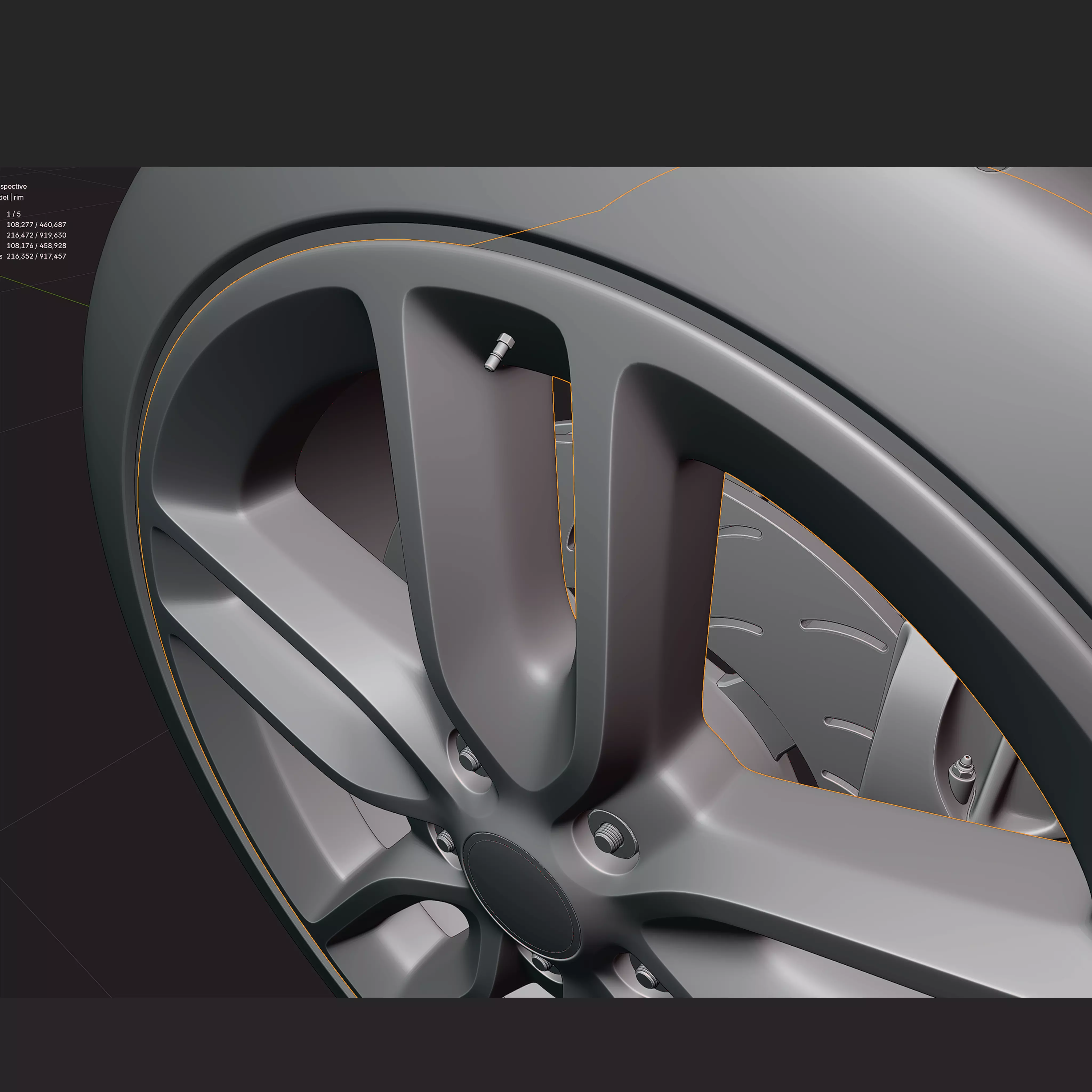 c rim tire 3D model_7