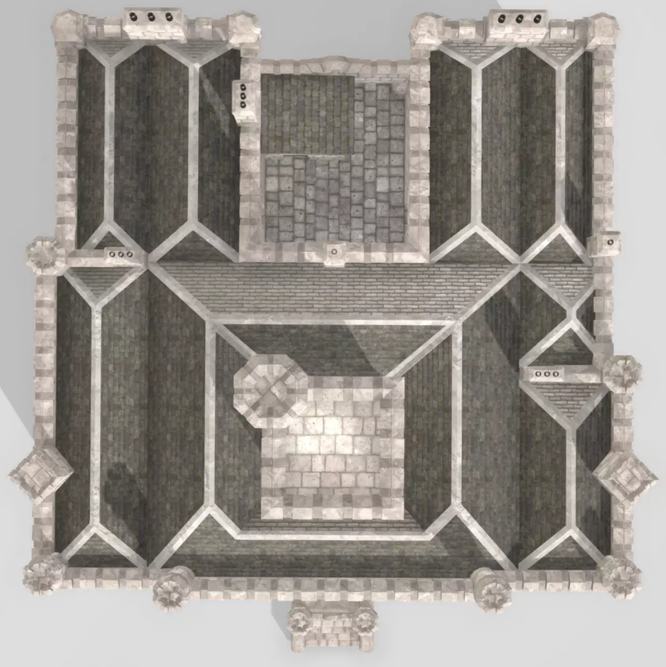 Dalmoak Castle Low-poly 3D model_5