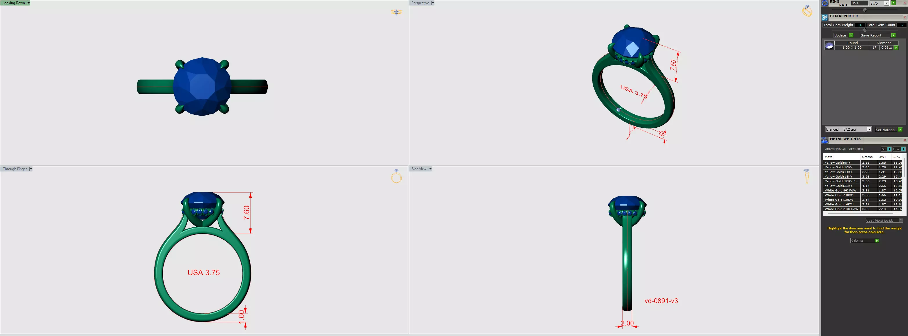 Chunky Band Round Diamond Solitaire With Hidden Halo 3DM 3D print model_6