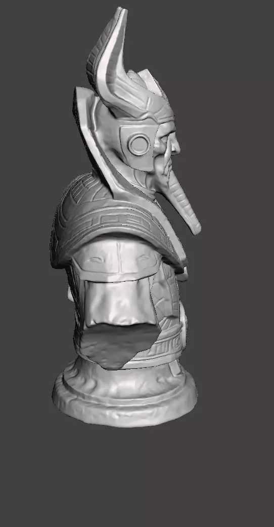 Stellar Hierophant Bust Ancient Egyptian Space Wizard 3D print model_54