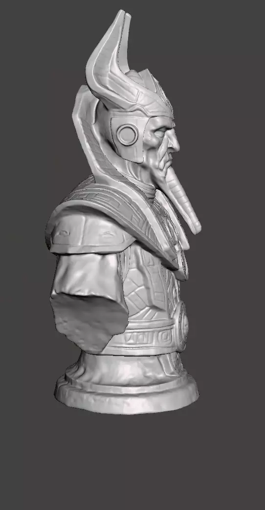 Stellar Hierophant Bust Ancient Egyptian Space Wizard 3D print model_39