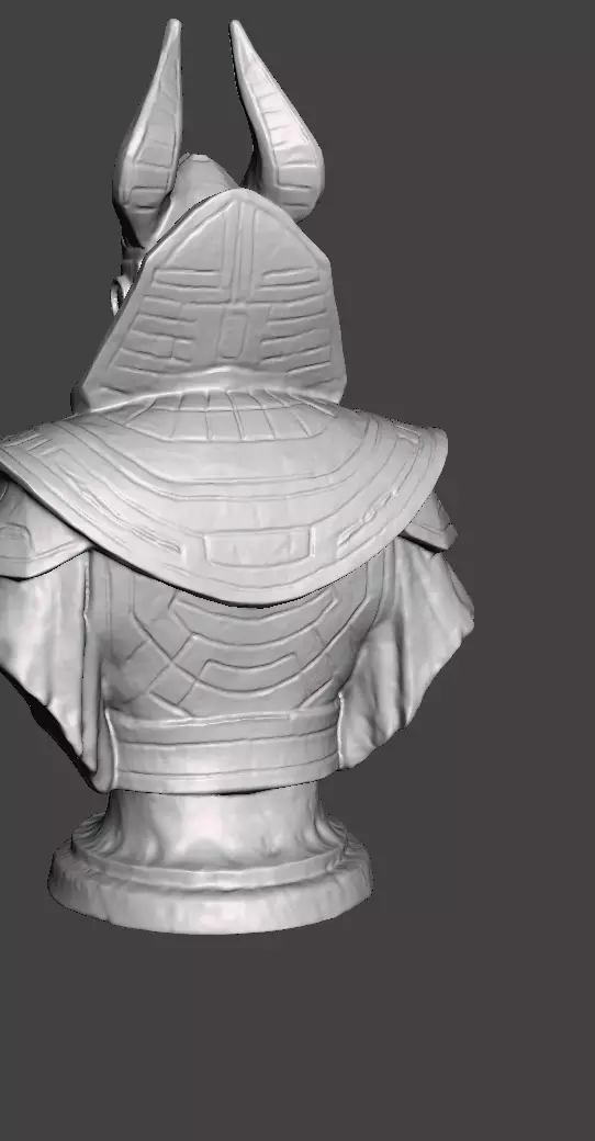 Stellar Hierophant Bust Ancient Egyptian Space Wizard 3D print model_31