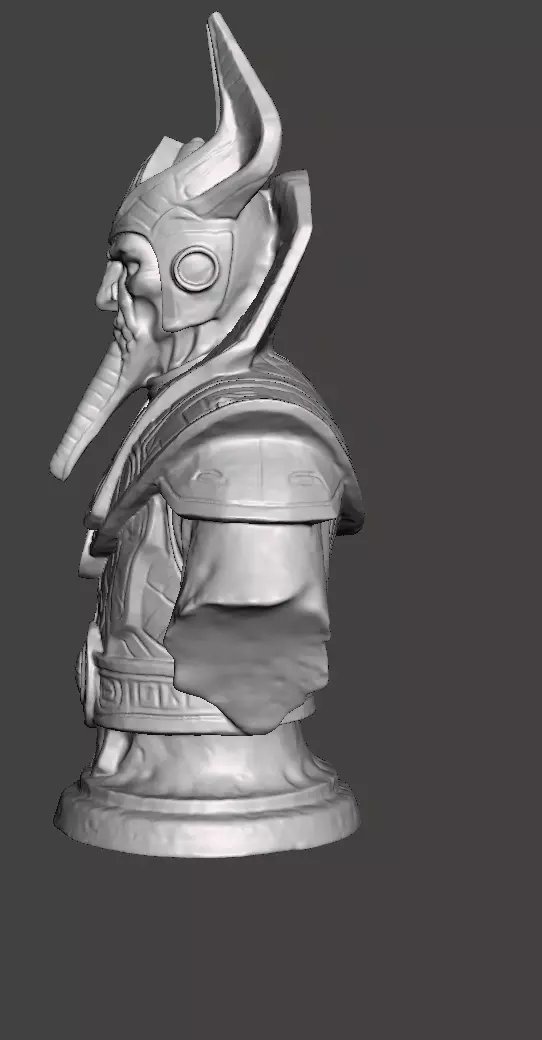 Stellar Hierophant Bust Ancient Egyptian Space Wizard 3D print model_33