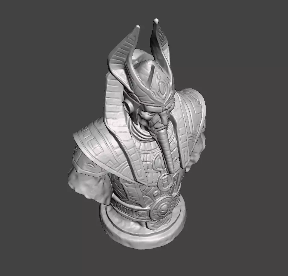 Stellar Hierophant Bust Ancient Egyptian Space Wizard 3D print model_4