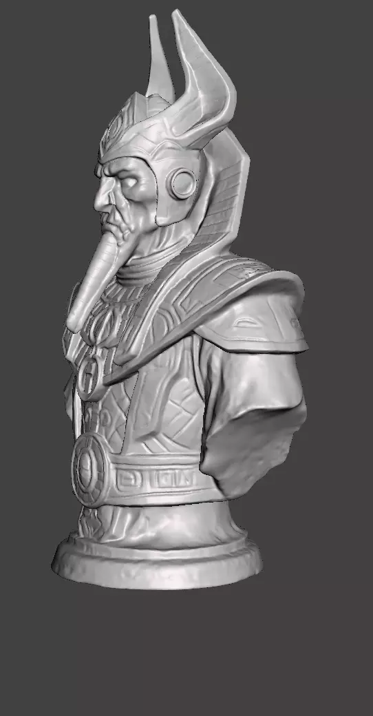 Stellar Hierophant Bust Ancient Egyptian Space Wizard 3D print model_10