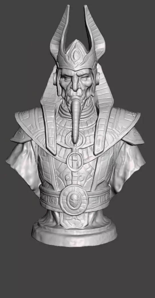 Stellar Hierophant Bust Ancient Egyptian Space Wizard 3D print model_52