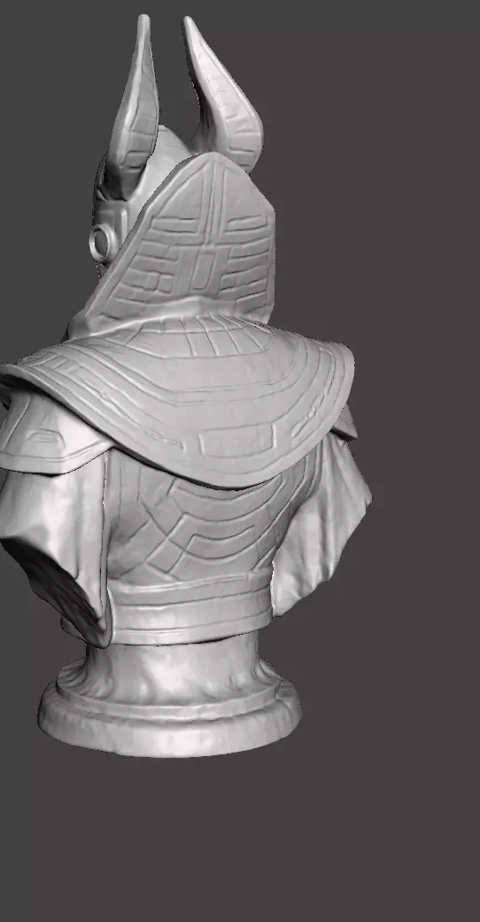 Stellar Hierophant Bust Ancient Egyptian Space Wizard 3D print model_41