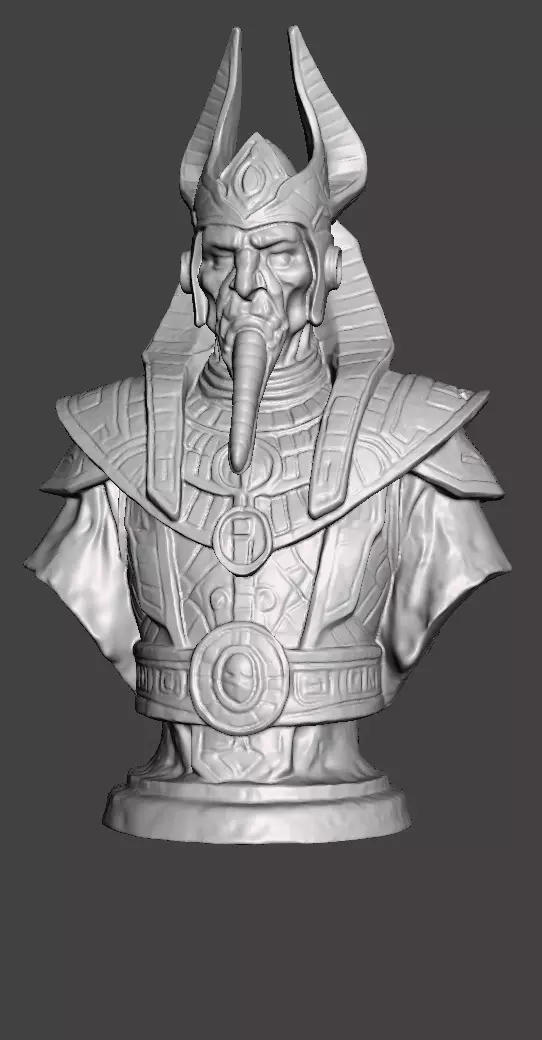 Stellar Hierophant Bust Ancient Egyptian Space Wizard 3D print model_9