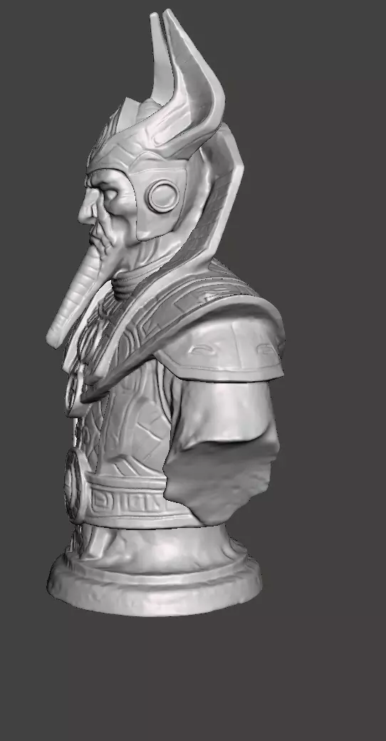 Stellar Hierophant Bust Ancient Egyptian Space Wizard 3D print model_17