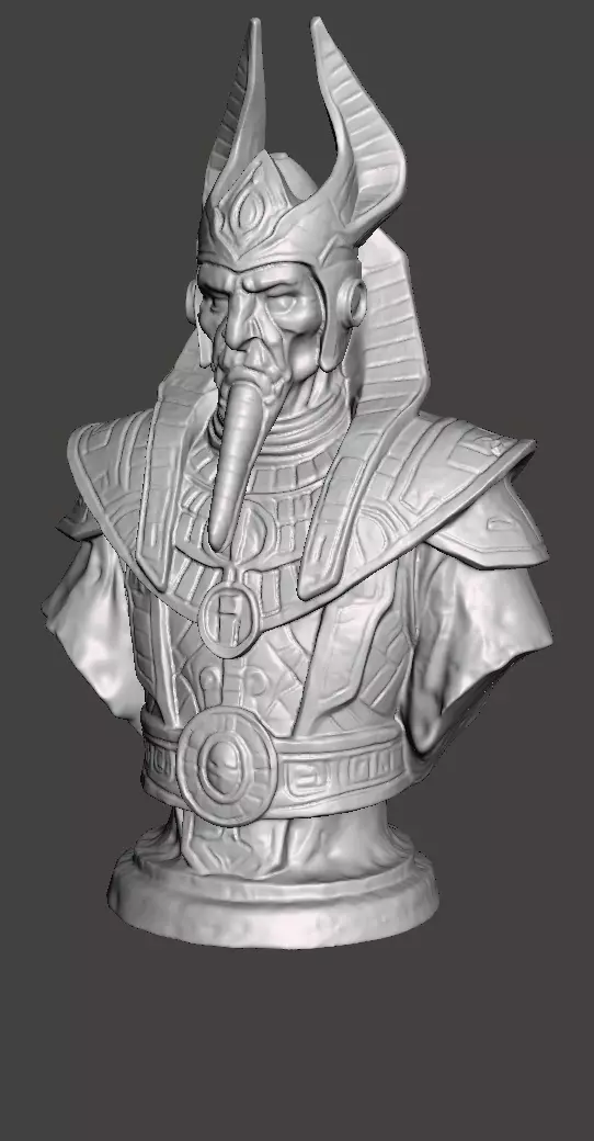 Stellar Hierophant Bust Ancient Egyptian Space Wizard 3D print model_50