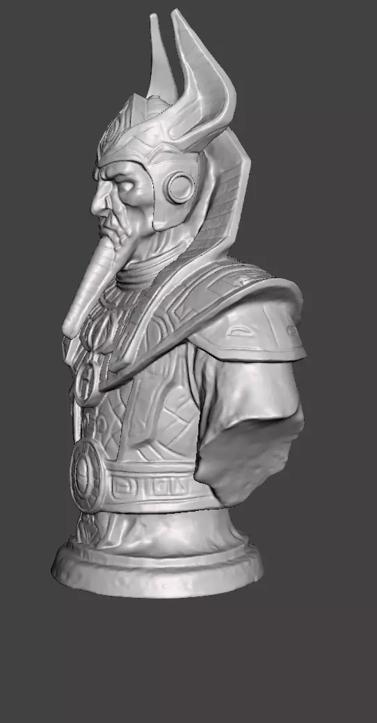 Stellar Hierophant Bust Ancient Egyptian Space Wizard 3D print model_28