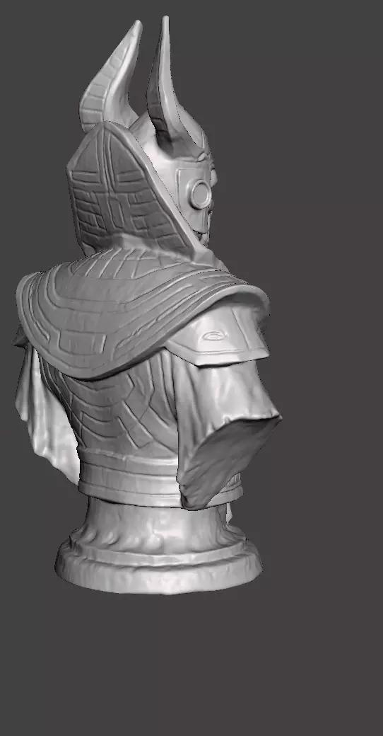 Stellar Hierophant Bust Ancient Egyptian Space Wizard 3D print model_42