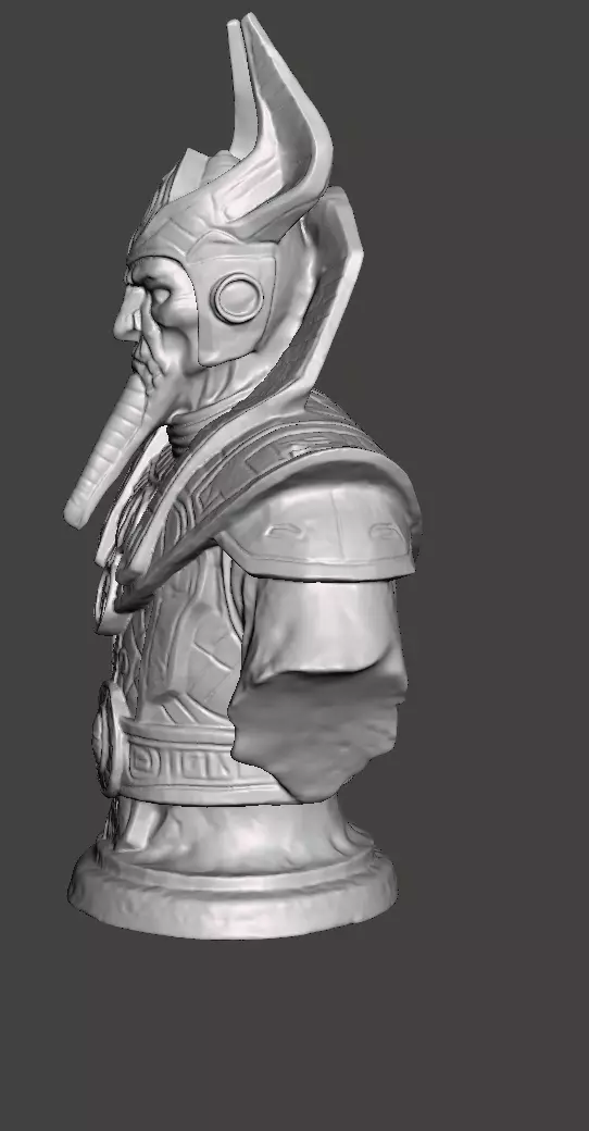 Stellar Hierophant Bust Ancient Egyptian Space Wizard 3D print model_16