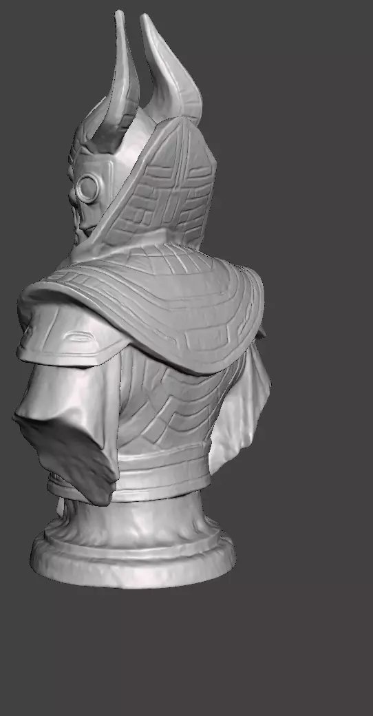 Stellar Hierophant Bust Ancient Egyptian Space Wizard 3D print model_34