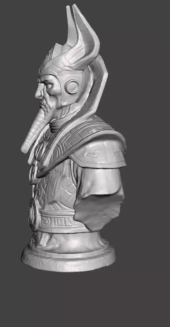 Stellar Hierophant Bust Ancient Egyptian Space Wizard 3D print model_12