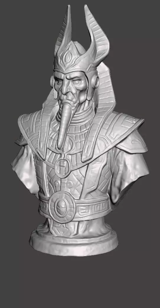 Stellar Hierophant Bust Ancient Egyptian Space Wizard 3D print model_53