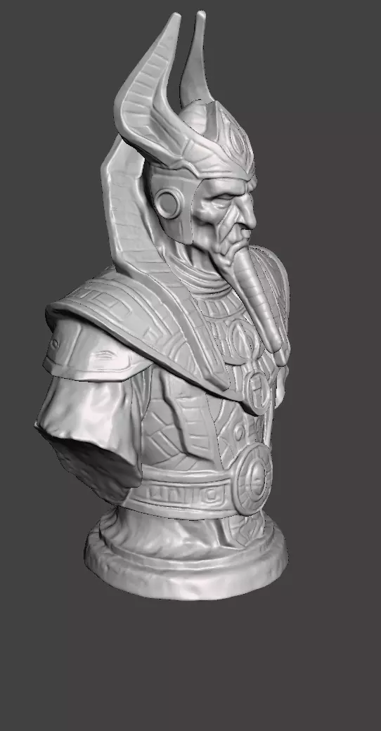 Stellar Hierophant Bust Ancient Egyptian Space Wizard 3D print model_48