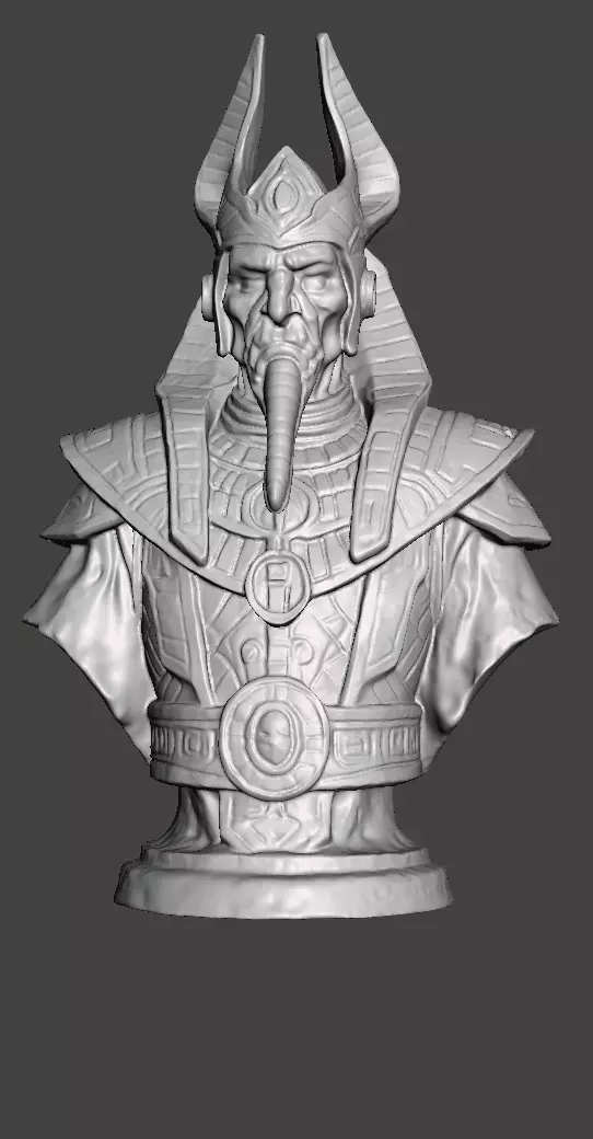 Stellar Hierophant Bust Ancient Egyptian Space Wizard 3D print model_5