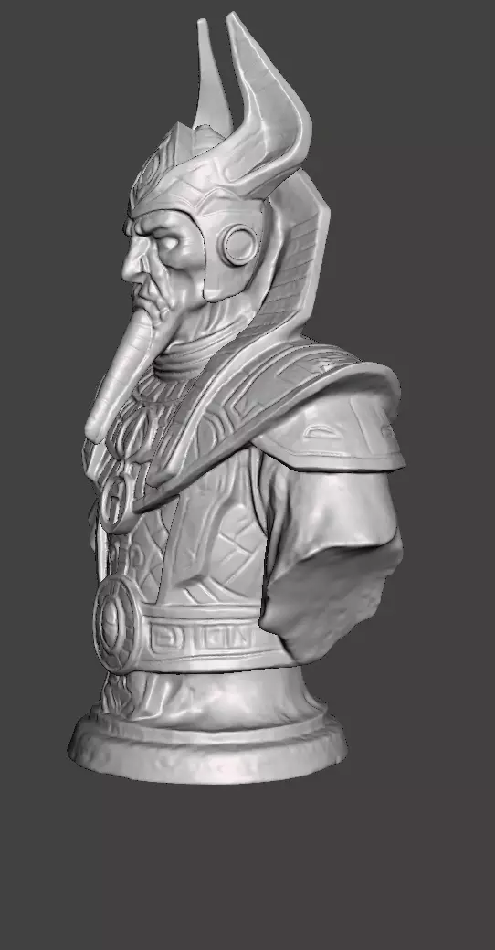 Stellar Hierophant Bust Ancient Egyptian Space Wizard 3D print model_14