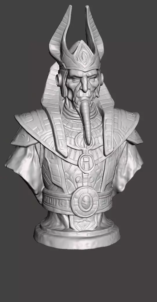 Stellar Hierophant Bust Ancient Egyptian Space Wizard 3D print model_45