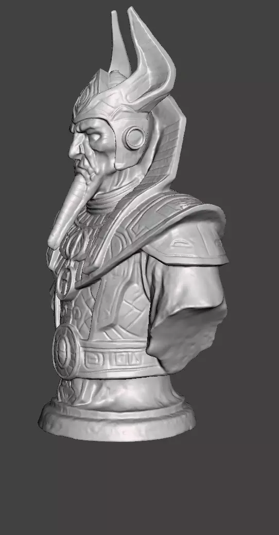 Stellar Hierophant Bust Ancient Egyptian Space Wizard 3D print model_24