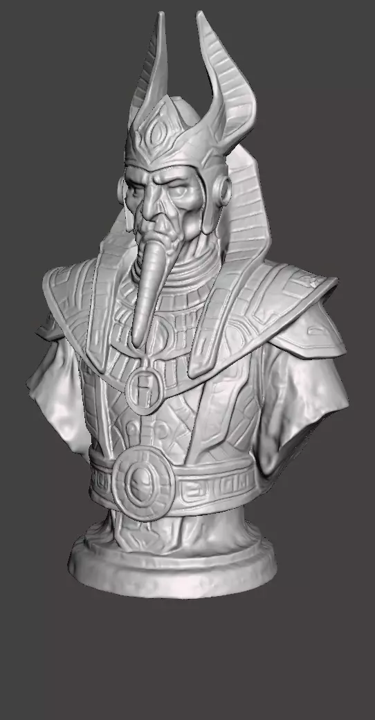 Stellar Hierophant Bust Ancient Egyptian Space Wizard 3D print model_49