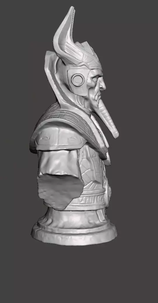 Stellar Hierophant Bust Ancient Egyptian Space Wizard 3D print model_44