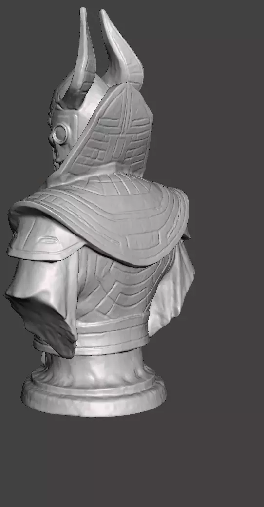 Stellar Hierophant Bust Ancient Egyptian Space Wizard 3D print model_29