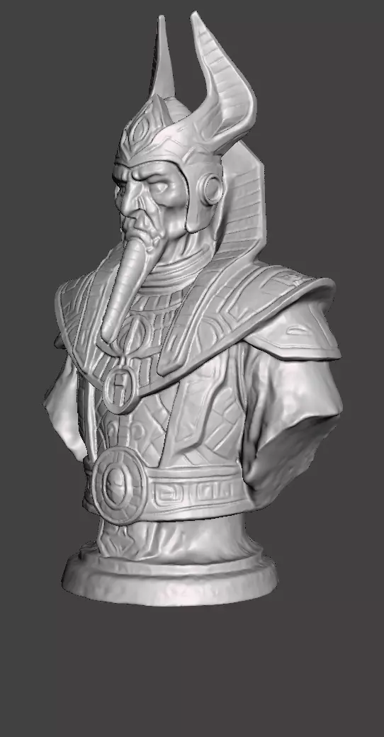 Stellar Hierophant Bust Ancient Egyptian Space Wizard 3D print model_13