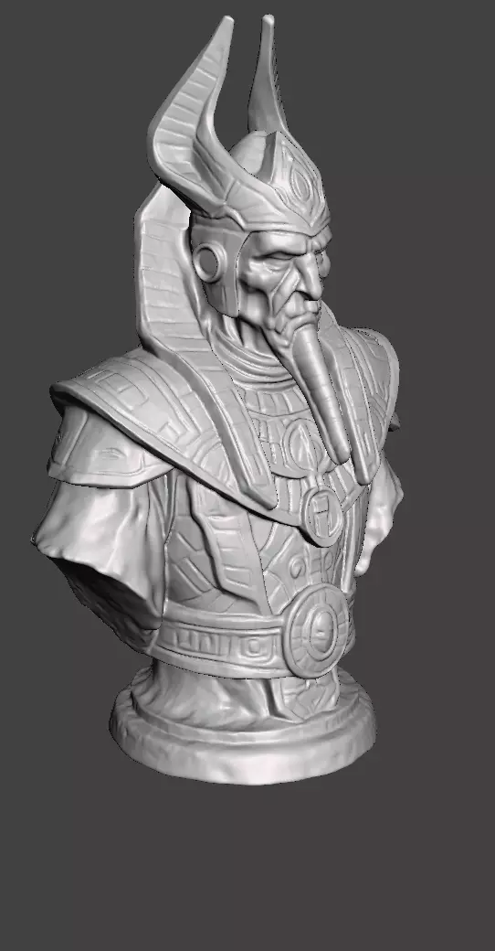 Stellar Hierophant Bust Ancient Egyptian Space Wizard 3D print model_46