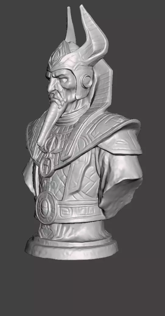 Stellar Hierophant Bust Ancient Egyptian Space Wizard 3D print model_15