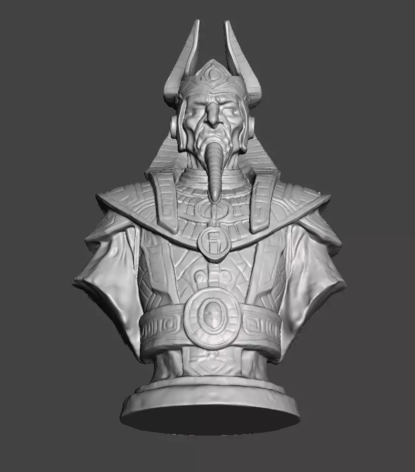 Stellar Hierophant Bust Ancient Egyptian Space Wizard 3D print model_0