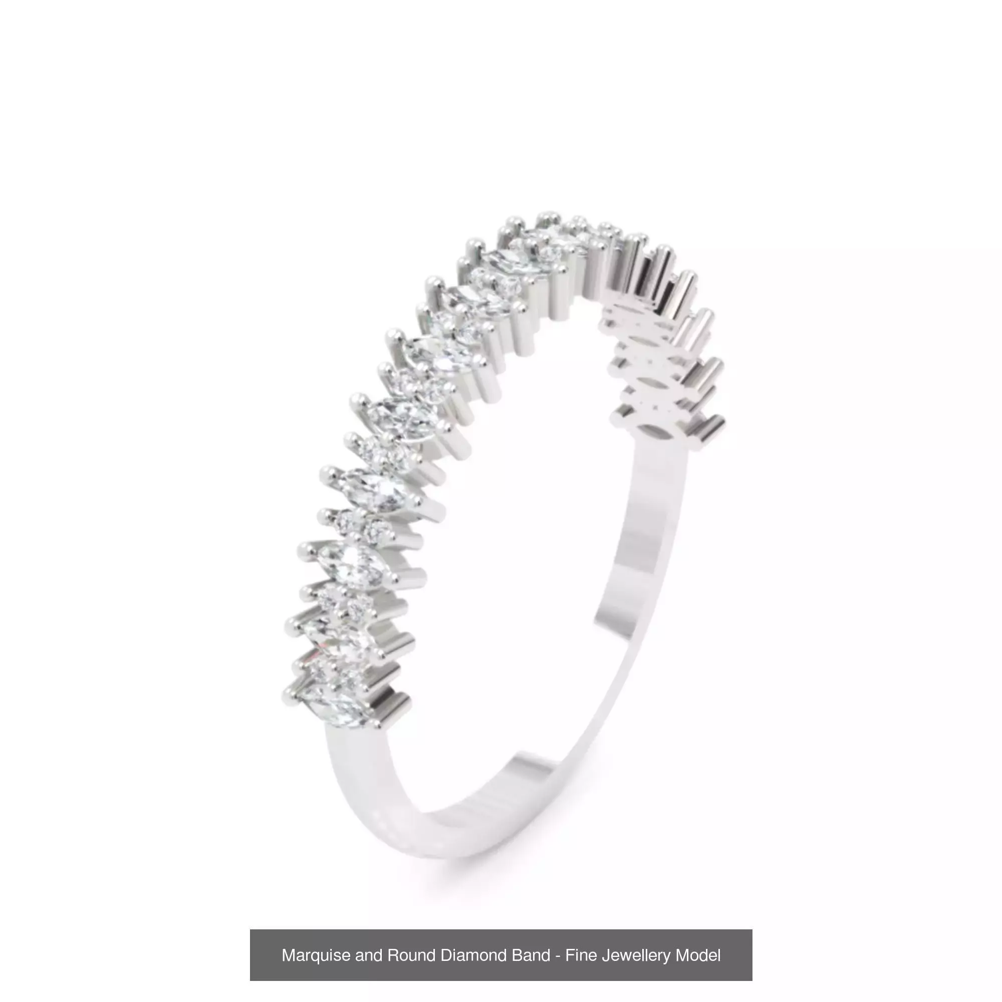 Marquise - Round Diamond Band Collection _3