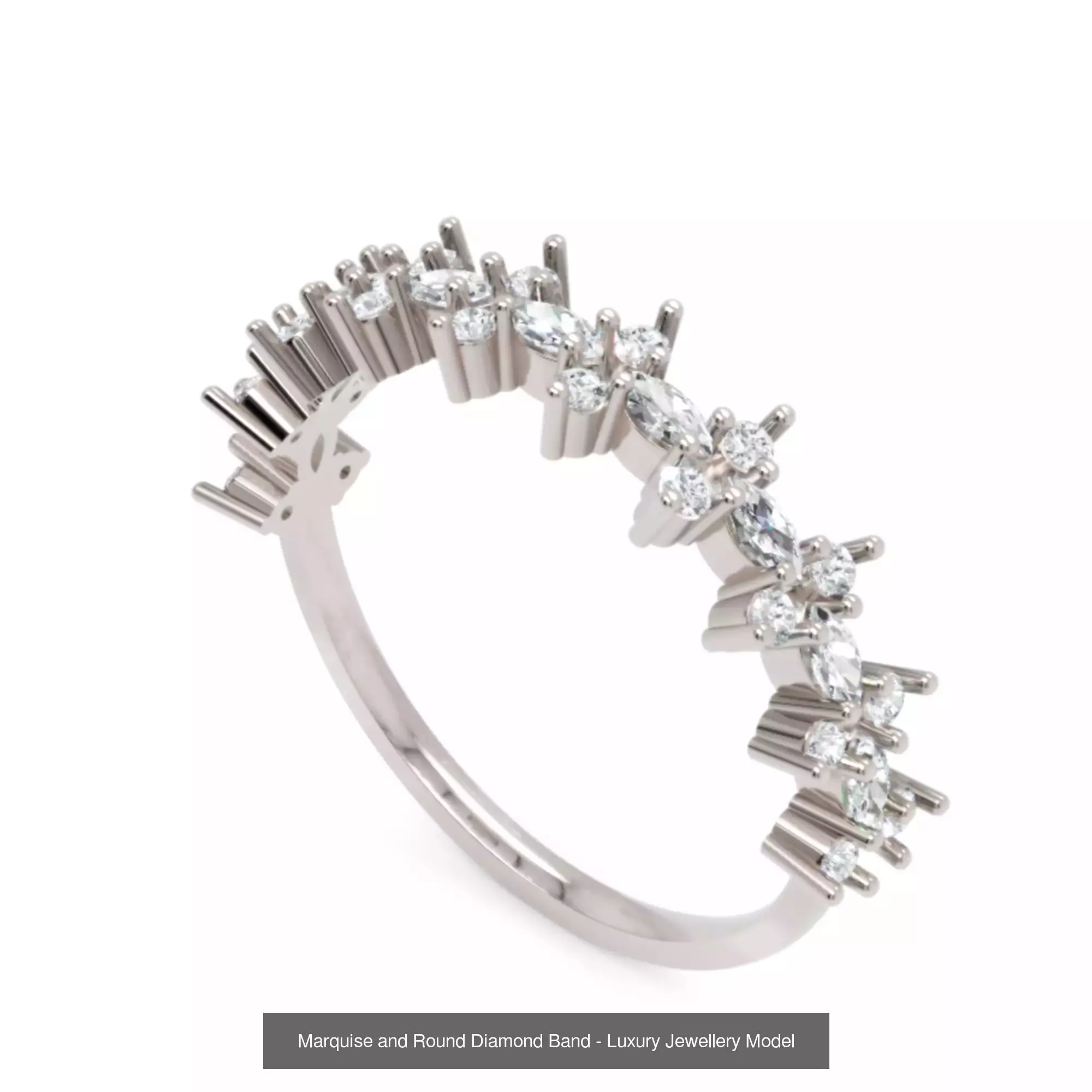 Marquise - Round Diamond Band Collection _4