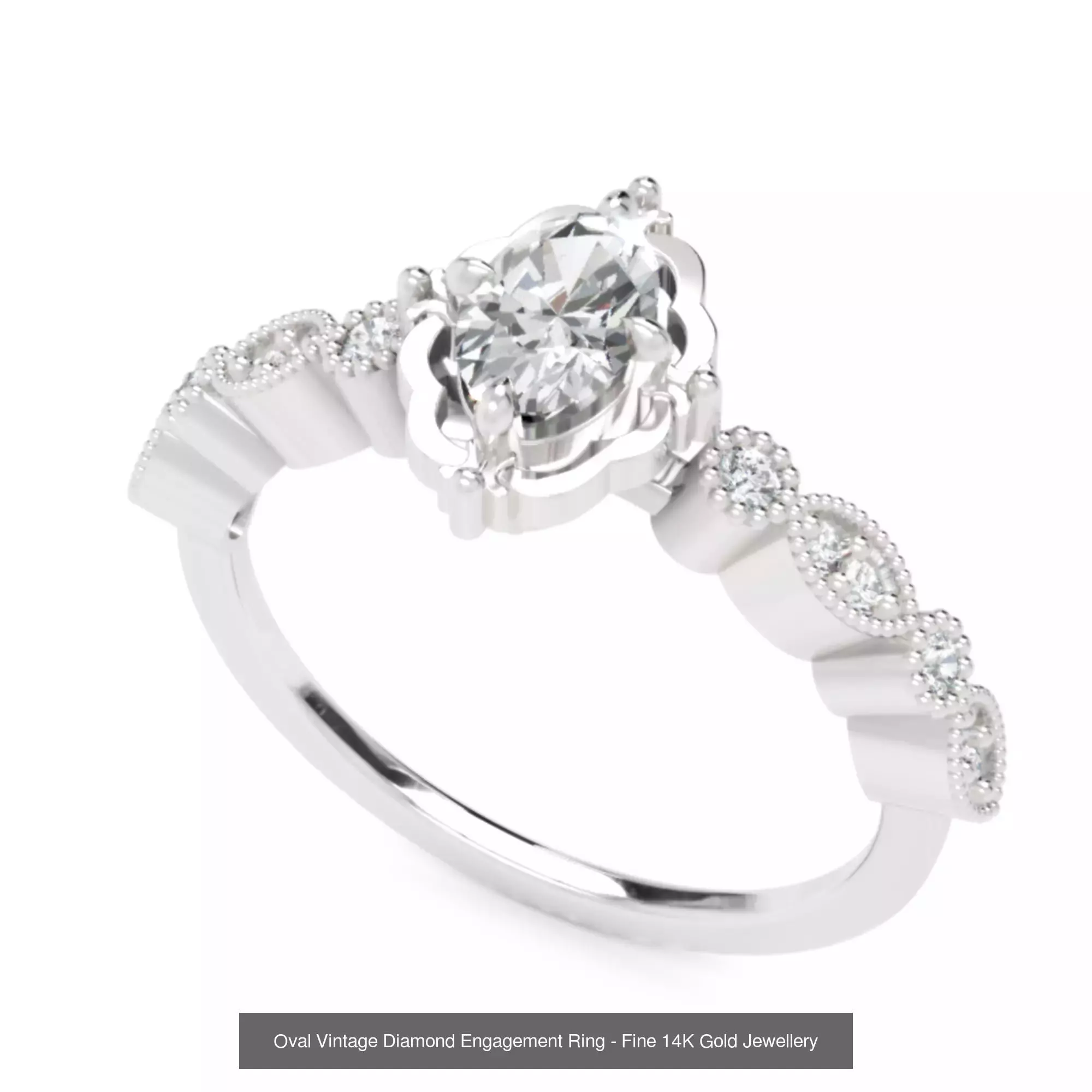 Fine Diamond Elegance  - Halo Cluster 14K Gold Rings Collection _4