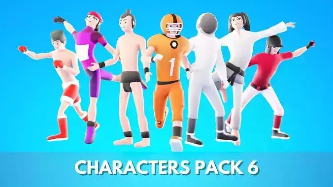 Casual Character Pack 6 Rigged NPCs