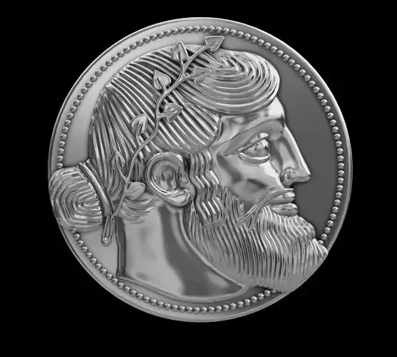  Coin 3DM STL OBJ model for 3D printing and CNC