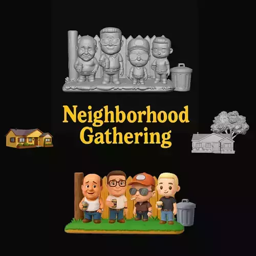 FRIENDS SET - KING OF THE HILL STL MODELS