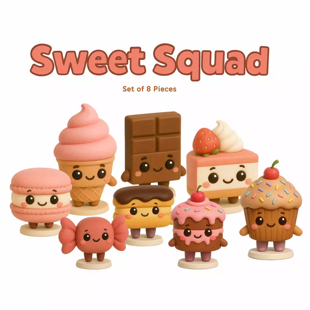SWEET SQUAD - SET OF 8 PIECES 3D print model_0