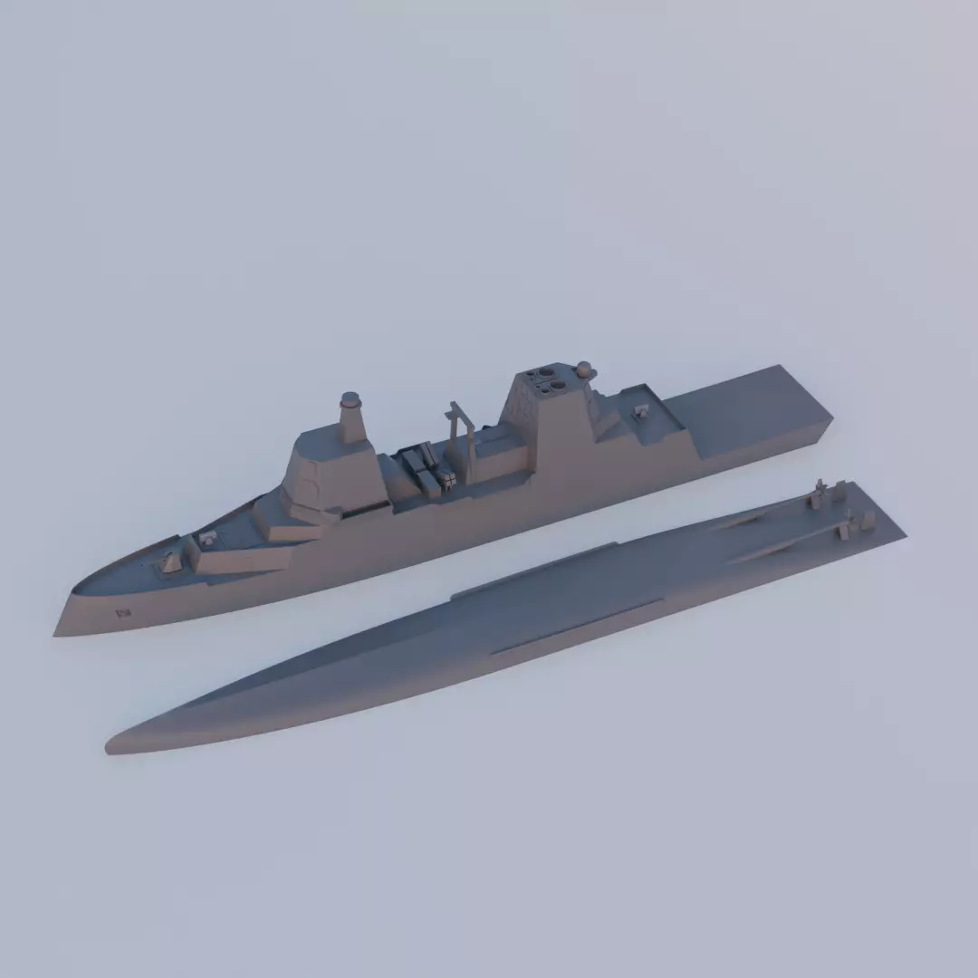 F127 Frigate - German Navy  3D print model_4