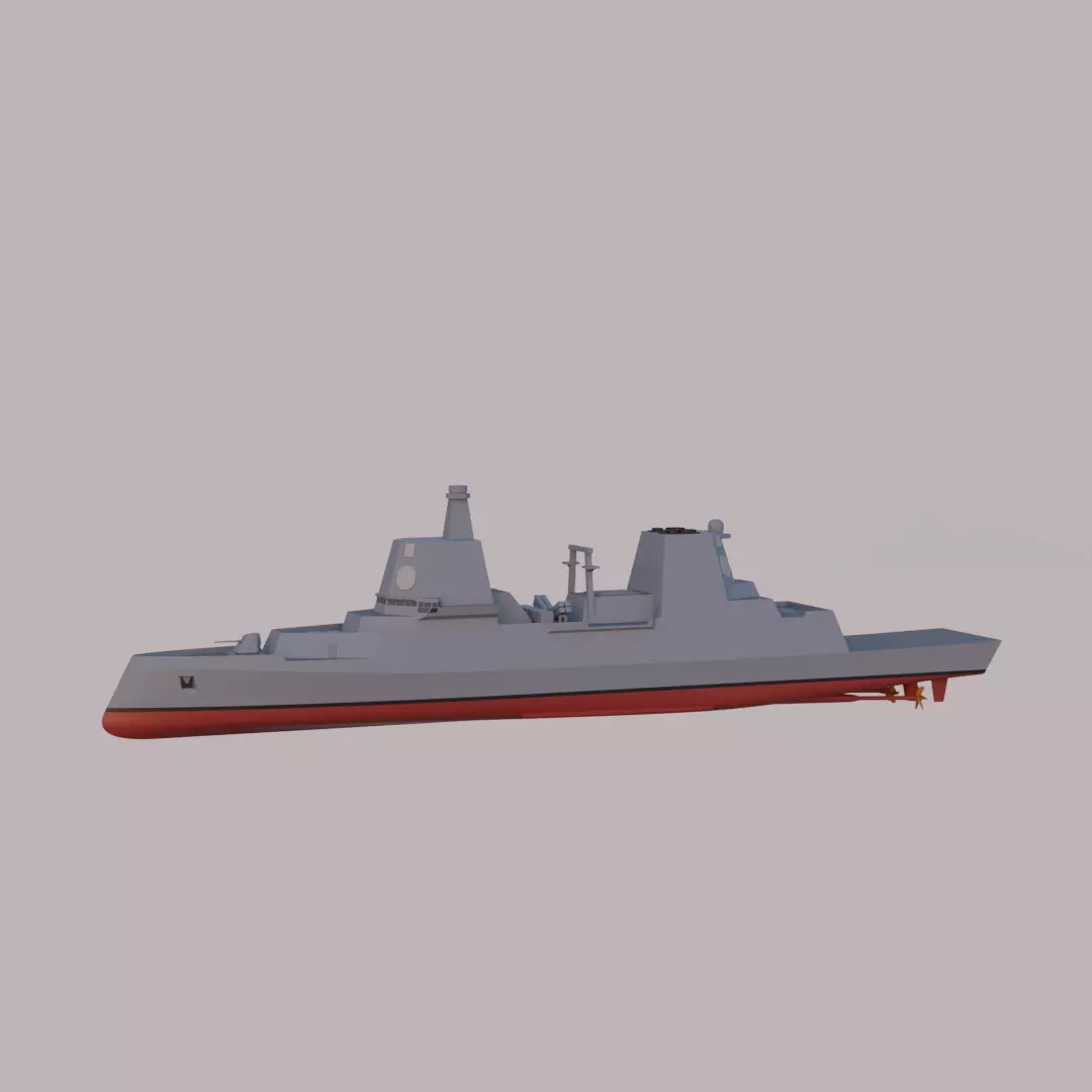 F127 Frigate - German Navy  3D print model_1