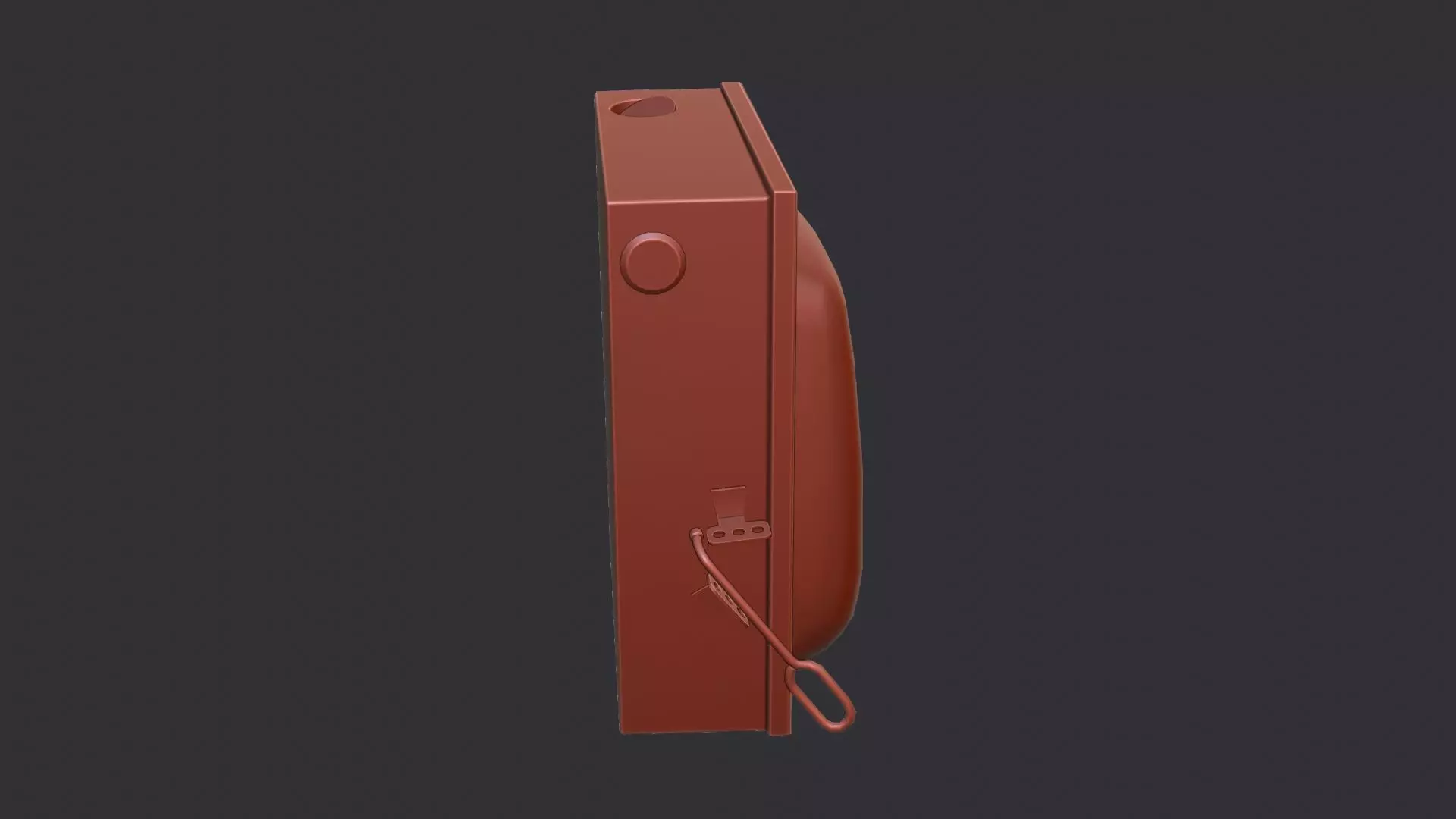 Rusty electrical box exterior fixture Low-poly 3D model_6