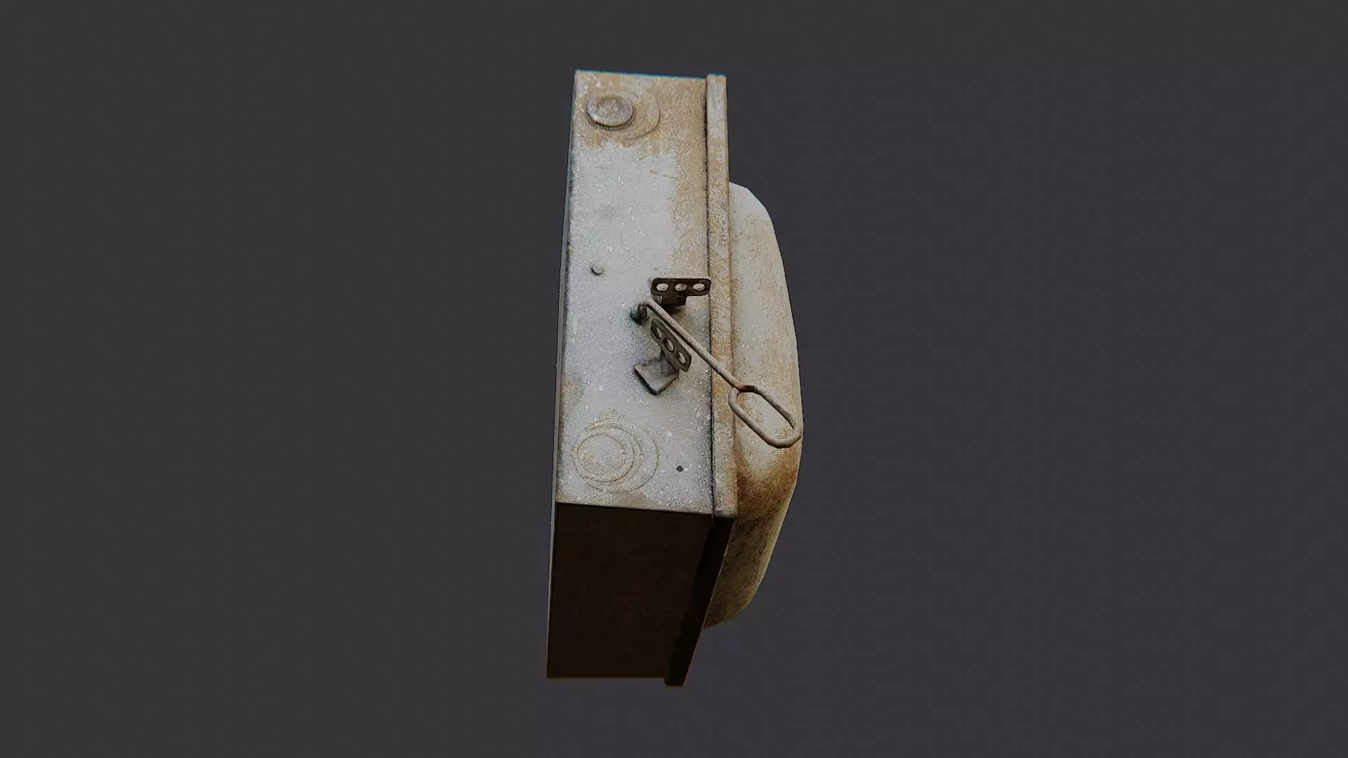 Rusty electrical box exterior fixture Low-poly 3D model_5