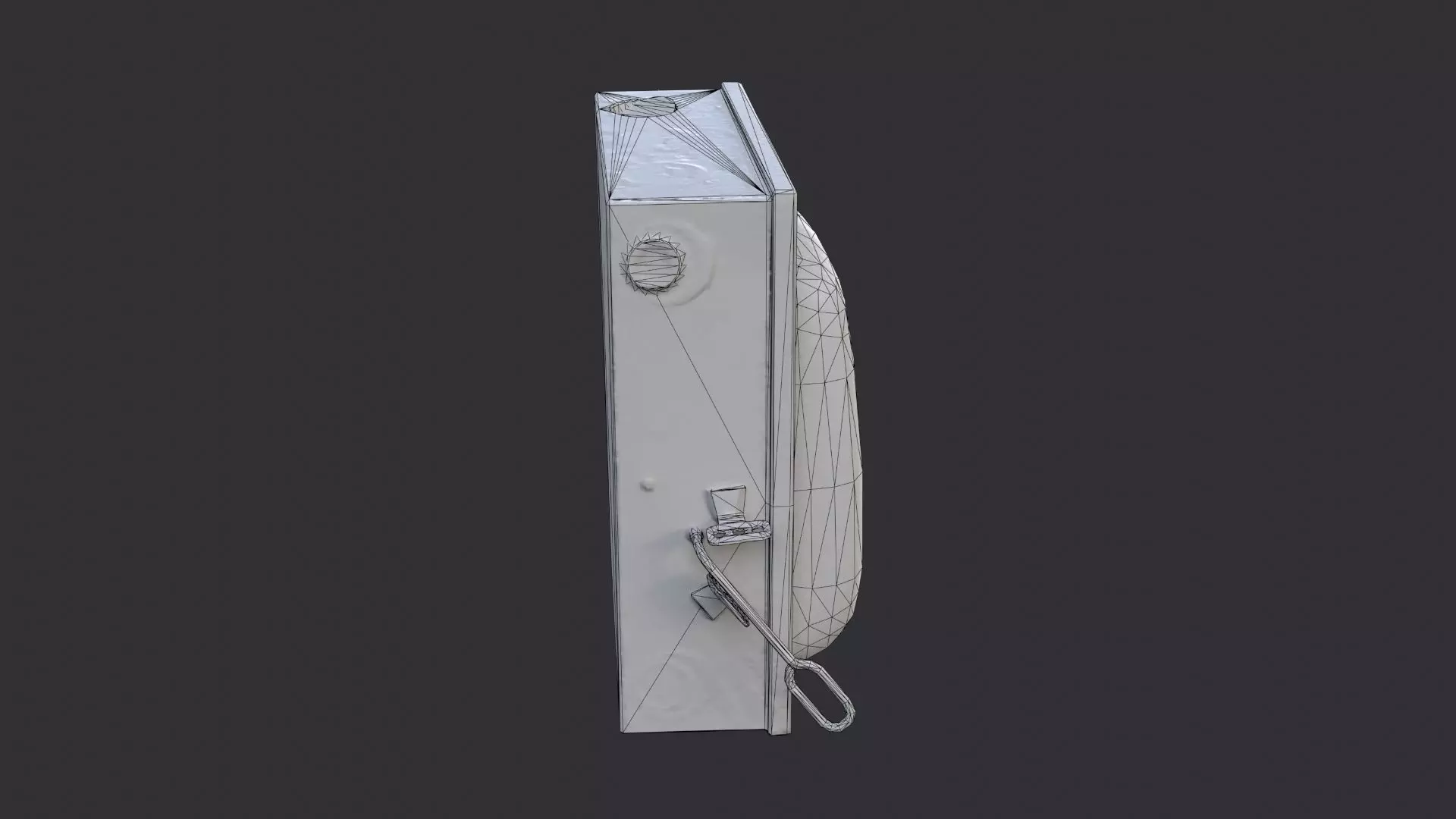 Rusty electrical box exterior fixture Low-poly 3D model_7