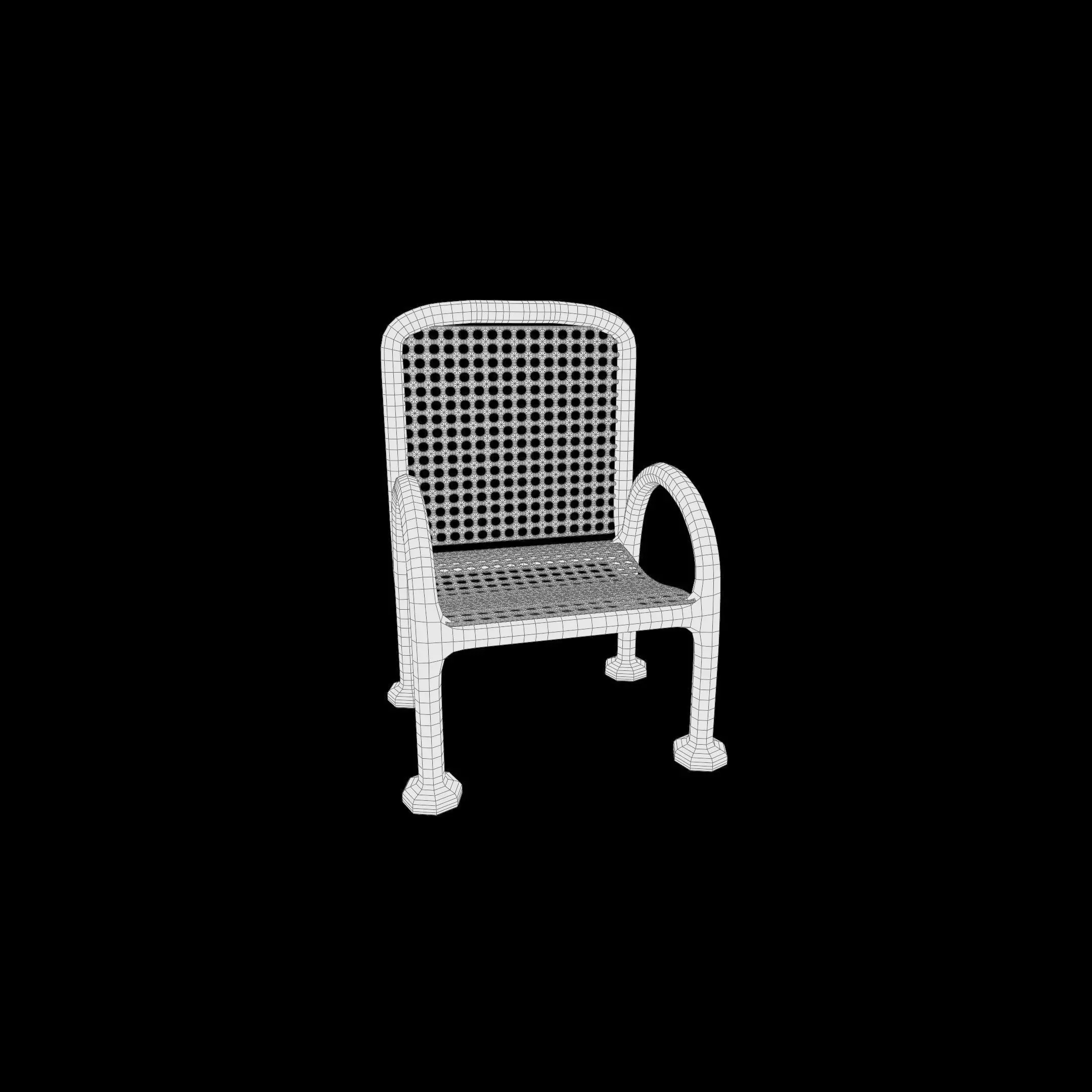 Chair Set Series 07 PBR 4K 3D model_10
