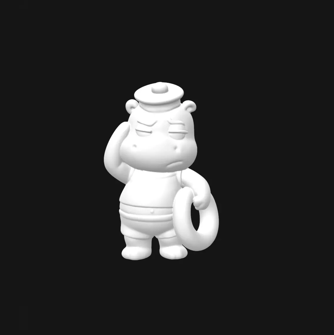 HIPPO HOLIDAYS SET 3D print model_4